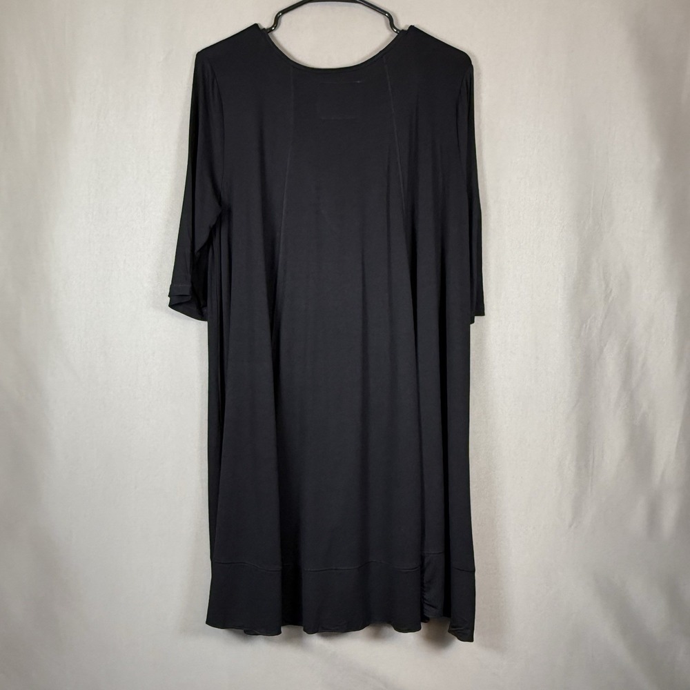 By Together You and I Flowy Tshirt Dress Lace Up Tie Front Black Boutique XL NWT - Picture 9 of 11